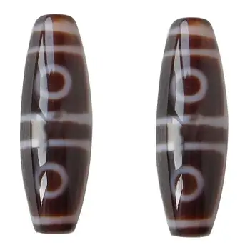 2017 modni nakit prirodni tibetanski Dzi perle za izradu diy nakit Ovalni четырехглазый i u dvije klase AAA 13x38mm rupu:oko 2 mm