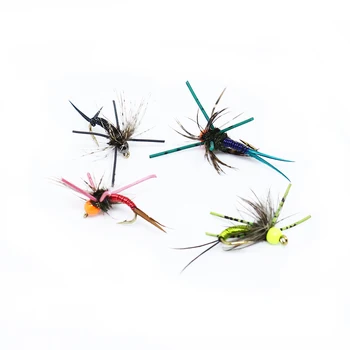 Royal Sissi new 6 kom./kor. RL head copper fly fishing flies 4optional colors 10# 12#stonefly nymph hook pastrve riblja mamac mamac