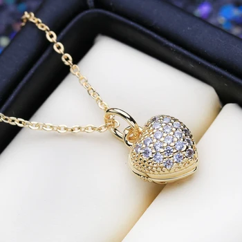 FENASY prirodnog bisera ogrlice Za žene biserni nakit zlatne boje srce privjesak s lancem kubni cirkonij ogrlicu na veliko