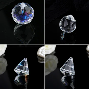 Camal 10pcs 30 mm AB Color Diamond /izbrušena kristalnu kuglu prizme, privjesak Suncatcher stropne lampe lusteri dio Vjenčanje college DIY