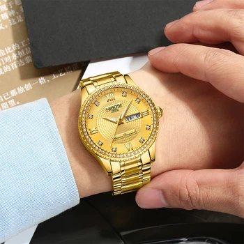 NIBOSI mens Relogio Masculino Top Brand Luxury Women Watch Fashion Gold Undefined Male Clock Dress ručni sat je vodootporan