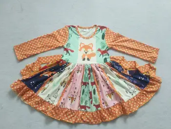Jesenje djevojke вертят haljina butik i dizajn djevojčice s uzorkom lisice čarobna haljina