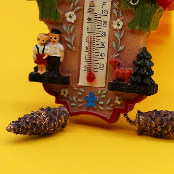 Gumgoo Bell magnetski hladnjak naljepnica 3D kreativno uređenje doma magnetna naljepnica kuhinja Kuhinja dekoracija kuće Kukavice sat zvono model švicarski Turistički suvenir hladnjak termometar oznaka švicarski turizam pokloni