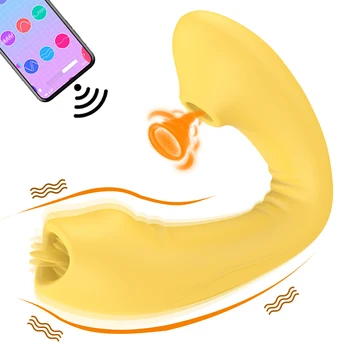 Program Bluetooth pička sisa vibrator 10 brzina vibracioni odojak oralni seks usisavanje stimulator klitorisa erotske sex igračke za žene