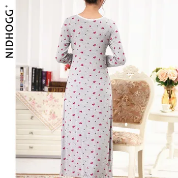Jesen blaga Slobodna spavaćica ženska trudna odjeća noći posteljina s dugim rukavima plus size pidžama modalne grudi Pad spavaćica