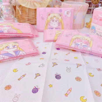 5 kom./lot salvete i toaletni papir Sailor Moon.Serviettes.Papirnati Rupčići S Crtani Pečat.Kućni svadba restoran papirnatim ručnikom