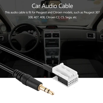 3,5 mm priključak Auto Auto audio AUX CD audio linijski ulaz kabela za Peugeot 307 308 I 407 408 507 Citroen C2 i C5 Sega Triumph