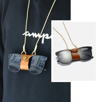 2020 Nova moda visi vrat isječak naočale torbe žene muškarac prijenosni torbica kožna naočale lanyard slatka zaštitna torbica