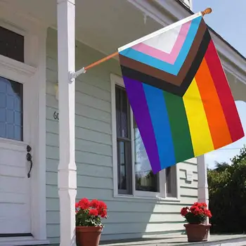 Šarene rainbow zastave i transparente Pro Lesbian Gay Pride LGBT Zastava solidne poliester rainbow zastava popularno ukras 90 x 150 cm