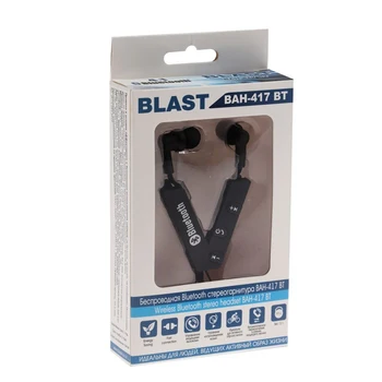 Slušalice Blast BAH-417 BT, bežični, vakuum, mikrofon, BT v4.1, 80 mah, crna 4223391