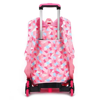 Smirnoff udaljiti djecu školske torbe s 2/6 kotačima za djevojčice kolica ruksak dječje bushmaster torba Bookbag putni prtljag