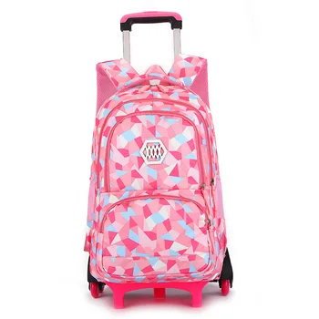 Smirnoff udaljiti djecu školske torbe s 2/6 kotačima za djevojčice kolica ruksak dječje bushmaster torba Bookbag putni prtljag