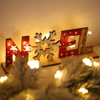 Drvene slova Nakit Nakit izdržljiv za božićni domjenak kuće svečani stol DNJ998