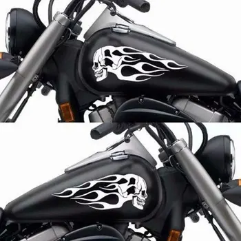 AQTQAQ 1 par ski spremnik za gorivo светоотражающая naljepnica DIY Traka dekoracija automobila naljepnica motocikl naljepnice 34cm*12cm crni/bijeli
