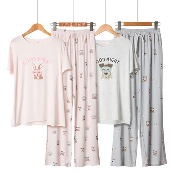 Slatka crtani film 2 komada пижама svakodnevno modalni noći posteljina ženska pidžama pidžama skup slobodnih pidžama intimno rublje soft osnovna odjeća
