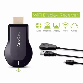 M2 TV Stick Anycast Plus Miracast Wireless 080P TV Stick Adapter Wifi Display Mirror Receiver Dongle za Ios, Android