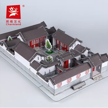 3D puzzle proizvodnja modela zgrade DIY igračka ručni rad dar divlja Kina Peking dvorište kuća Siheyuan world ' s great arhitekture set