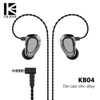 KBEAR KB04 1BA+1DD hibridni vozači u uhu HIFI Slušalice DJ monitor Slušalice s 2-pin kabel metalni slušalice KBEAR KB04/KB10