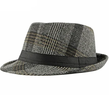 Jesen 2020 zima britanski stil gospodin фетровая šešir muška Panama city jazz šešir s kratkim polja fleksibilna трилби