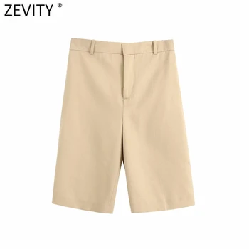 Zevity nove ženski moda jednobojnu poslovne hlače ured lady svakodnevni tanak džepove ravne hlače šik jahaće hlače mujer P890