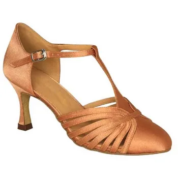 Zapatos de Bale crno bijeli ten zlato srebro kaki visina pete jednostavno 7см veličine SAD 4-12 ballroom ples salsa cipele za žene NB013