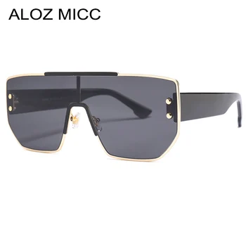 ALOZ MICC Trendy ženske sunčane naočale 2019 ogroman trg kvalitetne metalne sunčane naočale gospodo crni unisex retro naočale Q508