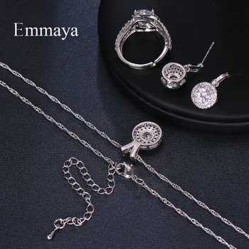 Emmaya Exclusive Top Quality Fashion Trinket Sets Bijeli Cirkon 3pcs nakit setovi svadbeni poklon