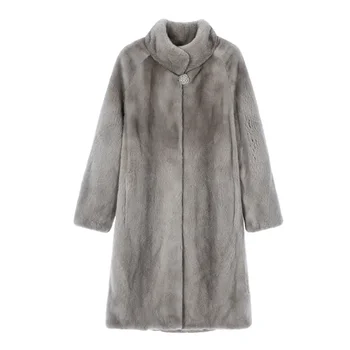 Krzno prirodni krzno mink kaput 2020 zimska ženska odjeća slobodan plus veličina 3xl visoke kvalitete, krzno prsluk debeli topli luksuzna krzna kaput