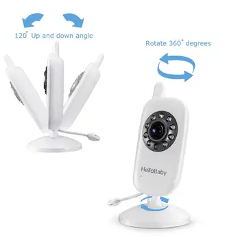 HelloBaby Wireless Video Baby Surveillant s digitalna kamera HB24, kontrolu temperature noćni vid i 2 puta sustava Talkback