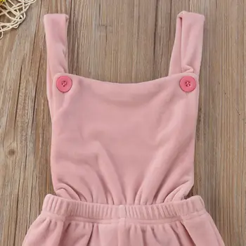 Pink novorođenče beba Baby Girl bez rukava s otvorenim leđima baršunasti kombinezon Kombinezon Playsuit odjeću расклешенная dječja odjeća