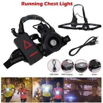 LED Night Running Light Sport na otvorenom USB-punjive нагрудная žaruljica sigurnosnih beg upozorenja svjetlosni signal Biciklizam Baklja