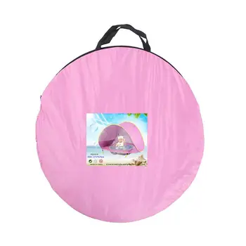 Pink Baby Beach Tent Children Waterproof Pop Up Awning Tent Kids Beach Tent UV-Sun protecting Shelter with Pool