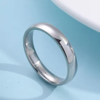 Ženska moda 2020 unutarnja i vanjska Luk sjajni Титановая par prsten od nehrđajućeg čelika