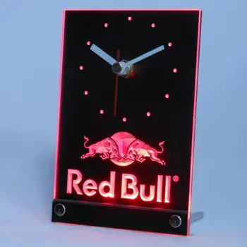 Tnc0469 Bull Engergy Drink Table Desk 3D LED Clock