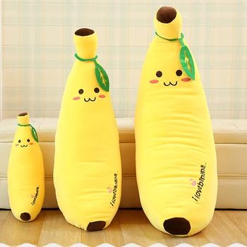 1pc žuta mekana slatka banana voće plišani lutka jastuk Božićni poklon prijateljima 3 različite veličine za odabrane