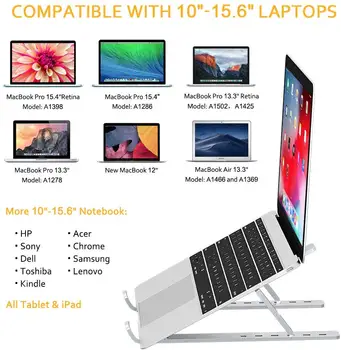 Jellico Portable Laptop Stand Sklopivi Stalak Za Laptop Macbook Pro Lapdesk Performansi Aluminij Computer Cooling Suporte Notebook