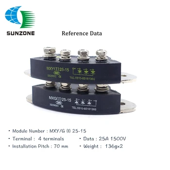 Regulator je ispravljač struje rotacije альтернатора 25A 1500V trofazni diodni ispravljački Most MXG (I) 25-15 MXY (I) 25-15