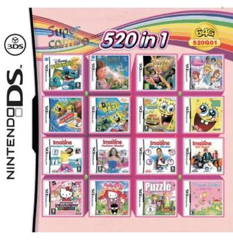 520 igara u 1 NDS Game Pack Card Super Combo Video Game Cartridge za Nintendo NDS DS 2DS New 3DS