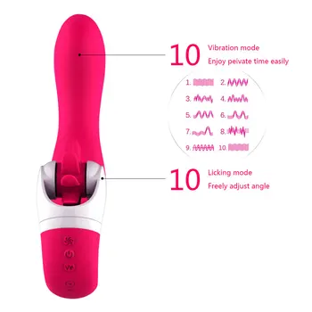 Man nuo dildo vibrator brzo vrti jezik za stimulaciju klitorisa seks igračke za žene snažne dvostruke vibracije motori