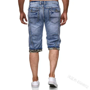 Lugentolo traperice do koljena muške ravno običan prosjek 2020 ljetne nove trendy traper kratke hlače s više džepova