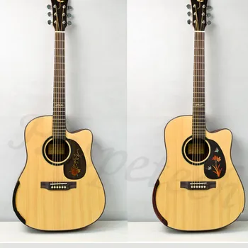 HISPETECH Guitar Parts 1 kom drvene obloge cvjetni uzorak samoljepivi zaštitna oznaka гитарная navlaka za 38 39 40 41 cm