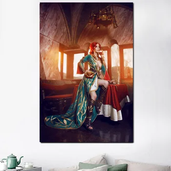 U igri Triss Merigold cosplay Дисгармоника platnu Slikarstvo ispis dnevni boravak Home Decor moderno zidno slikarstvo poster
