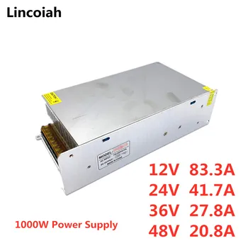 AC 110V 220V 230V 240V to DC 12V 80A 24V 40A 36V 27A 48V 20A 1000W Switch Power Supply Vozač SMPS For LED Strip svjetlo cnc cctv