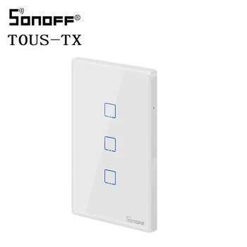 SONOFF T0 TX EU/US Smart WiFi Smart Switches with 1/2/3 Gang Wireless Wifi Switch for Alexa Google Home Smart Home, Smart Home