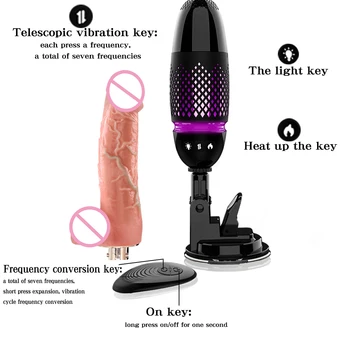 Hot prodaja realan dildo vibrator teleskopski automatski seks-stroj vibrator za G-spot stimulans topline dildo sex igračke za ženske trgovine