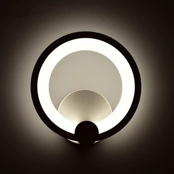 Vruće prodaje zidne svjetiljke unutarnji crno bijeli zid rasvjeta minimalistički art bra unutrašnjost kućni ukras zidne lampe