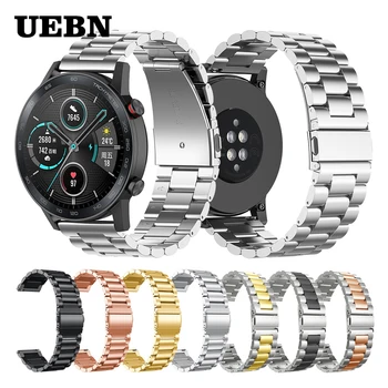 UEBN 20 mm 22 mm od nehrđajućeg čelika zamjena grupa za HuaWei Honor Watch Magic 2 klasični metalni remen & GT2 42 mm 46 mm uzicom