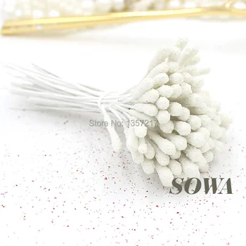 Novi dizajn bijele boje veličine 5 mm 160 kom./lot Božić jedna glava željezna žica bisera prašnicima za Božićni cvijet vjenčanje dekoracije