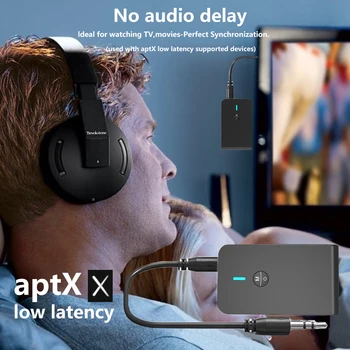 Niska latencija 5.0 Bluetooth predajnik prijemnik 2 u 1 audio bežični adapter za auto-TV PC zvučnik slušalice 3.5 mm Aux Jack