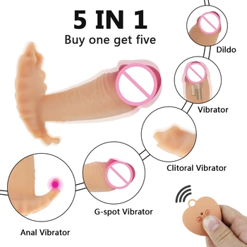 Leptir Dildo Vibrator Daljinsko Nosivi G Spot Klitoris Stimulans Maser Bežični Punjiva Seks-Igračke Za Žene Masturbator